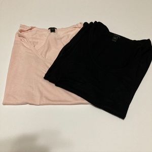 J. Crew Scoop Neck tank tops- 1 pink, 1 black